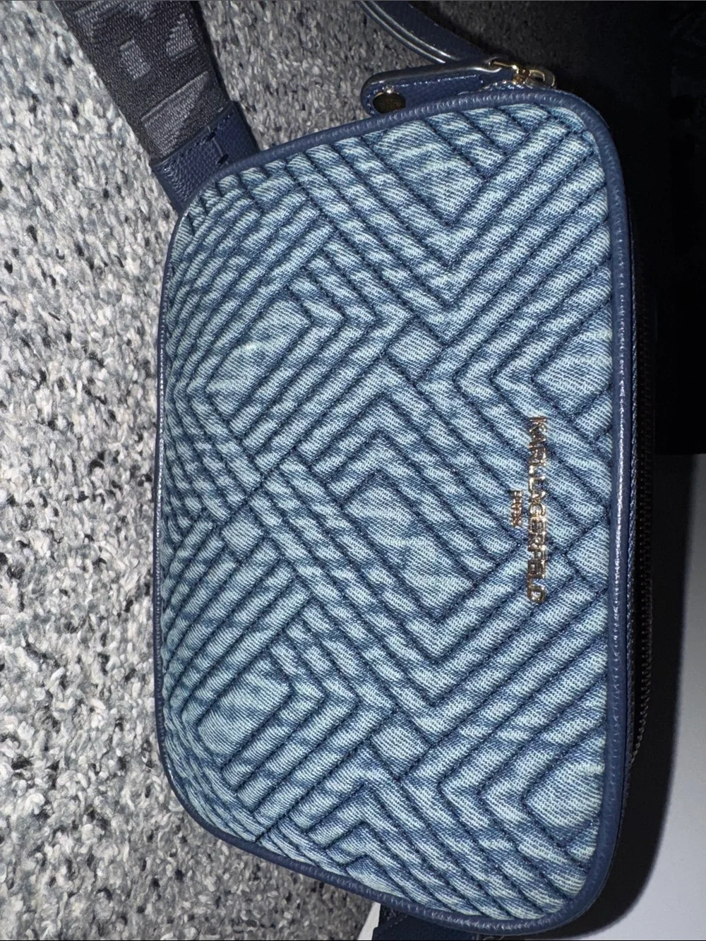 Karl Lagerfeld Denim Crossbody Camera Bag